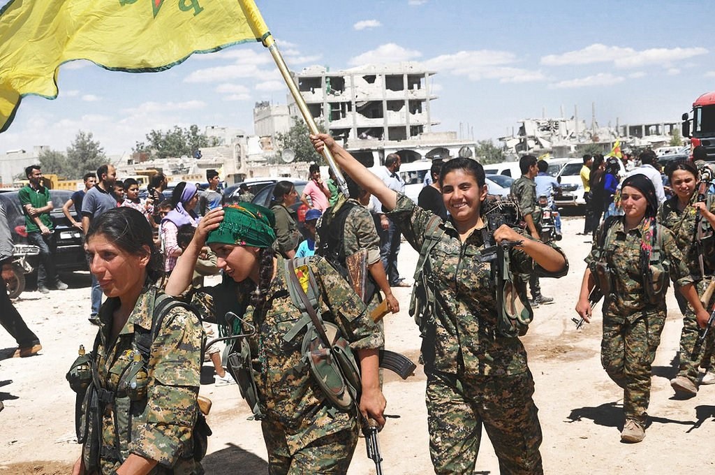 SDF fighters celebrate